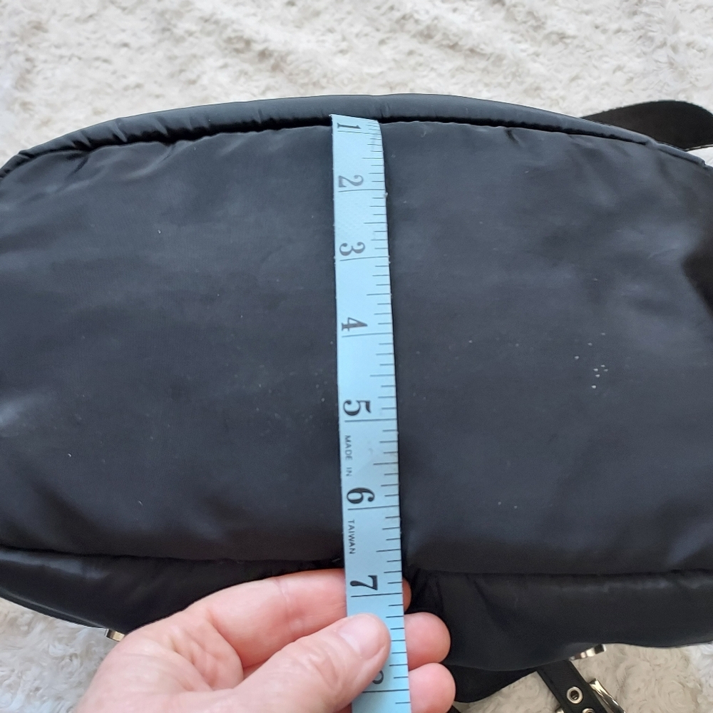 Steve Madden Broo Nylon Backpack Black Silver Hardware Academia Career - Picture 14 of 14